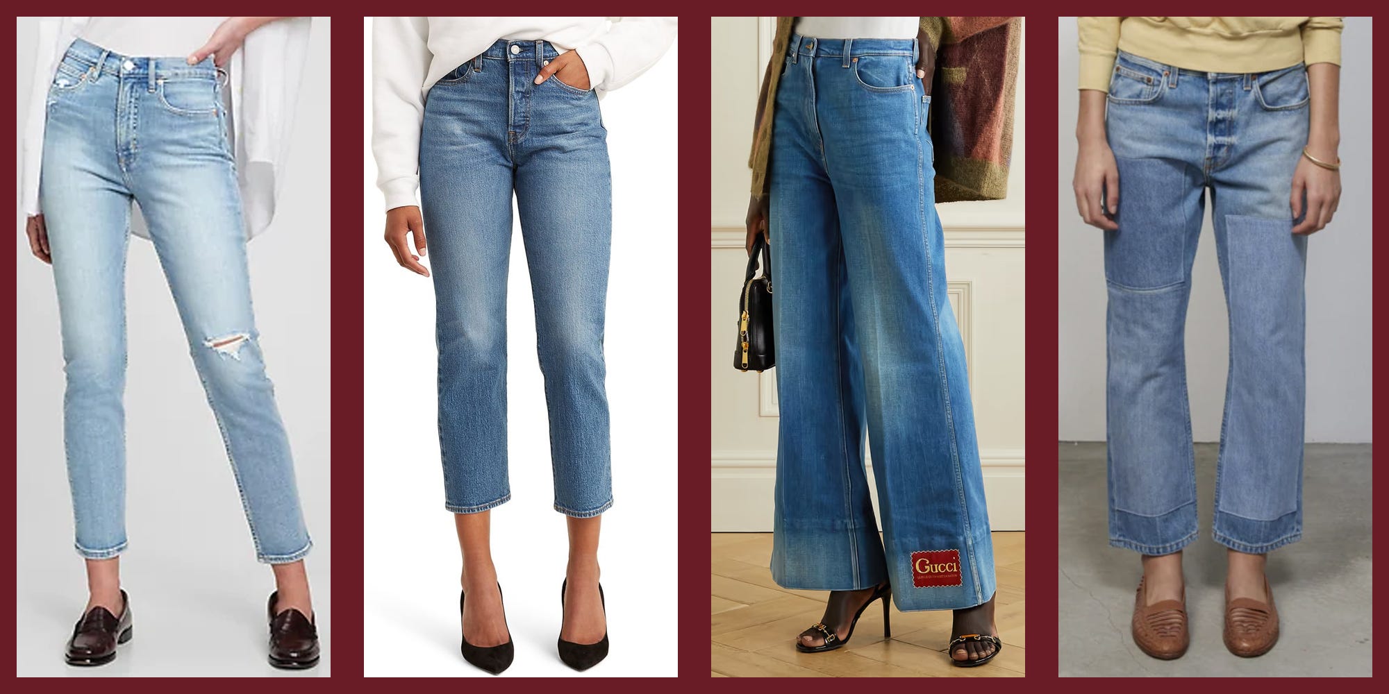 Women's Up! | Blue Jean Pull On Cotton Blend Pants | Blue - F.L. CROOKS.COM